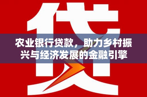 武汉农业银行贷款，助力乡村振兴与经济发展的金融引擎