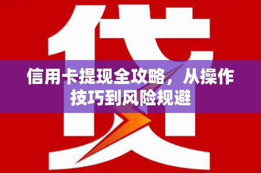 武汉信用卡提现全攻略，从操作技巧到风险规避