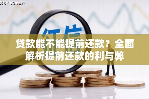 武汉贷款能不能提前还款？全面解析提前还款的利与弊