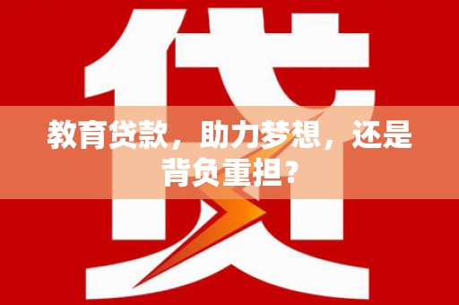 武汉教育贷款，助力梦想，还是背负重担？