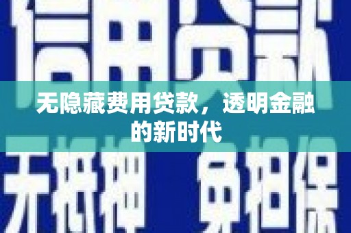 武汉无隐藏费用贷款，透明金融的新时代