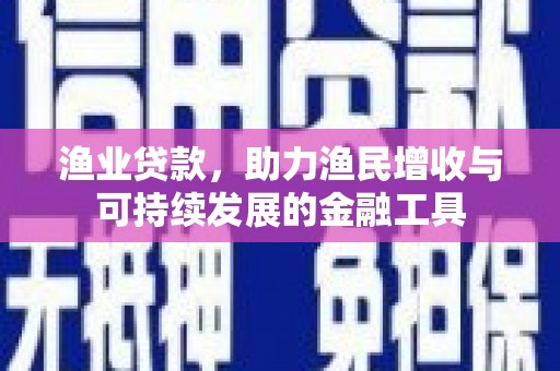 武汉渔业贷款，助力渔民增收与可持续发展的金融工具