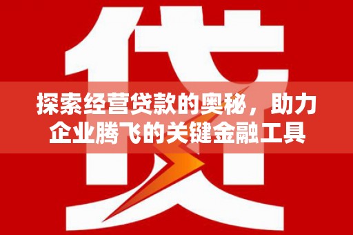 武汉探索经营贷款的奥秘，助力企业腾飞的关键金融工具