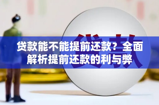武汉贷款能不能提前还款？全面解析提前还款的利与弊