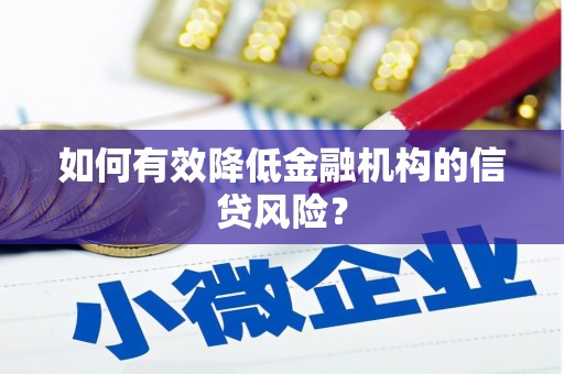 武汉如何有效降低金融机构的信贷风险？