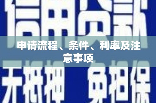 武汉申请流程、条件、利率及注意事项