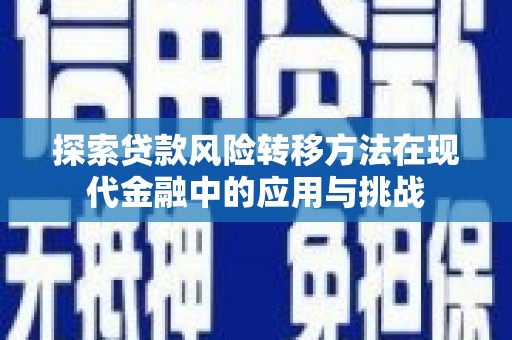 武汉探索贷款风险转移方法在现代金融中的应用与挑战