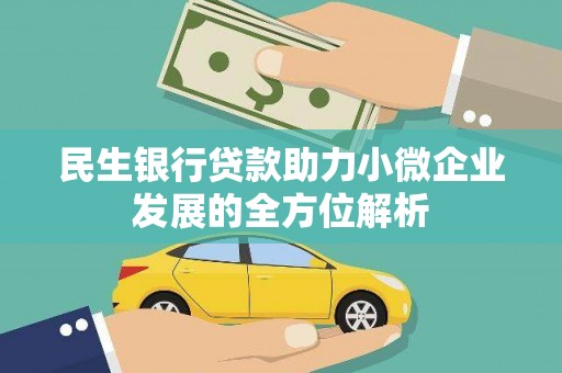 武汉民生银行贷款助力小微企业发展的全方位解析