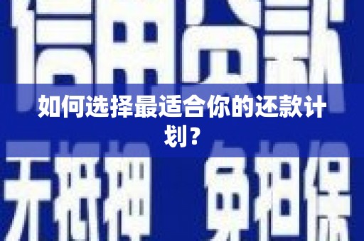 武汉如何选择最适合你的还款计划？