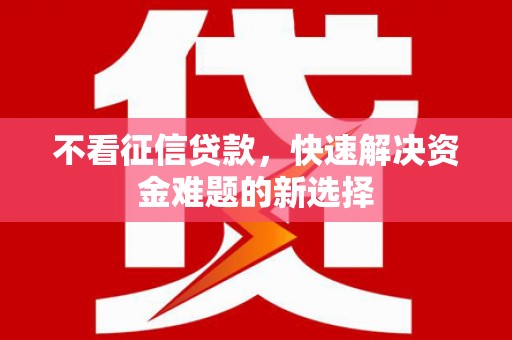 武汉不看征信贷款，快速解决资金难题的新选择