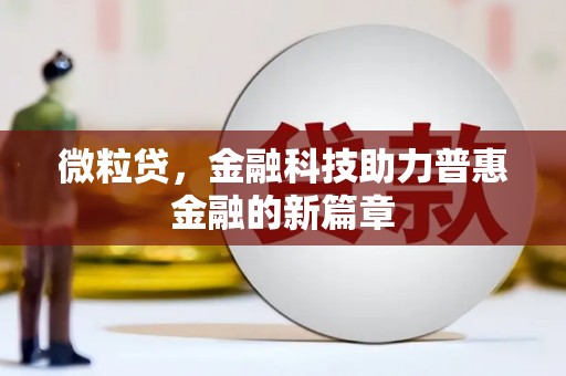 武汉微粒贷，金融科技助力普惠金融的新篇章