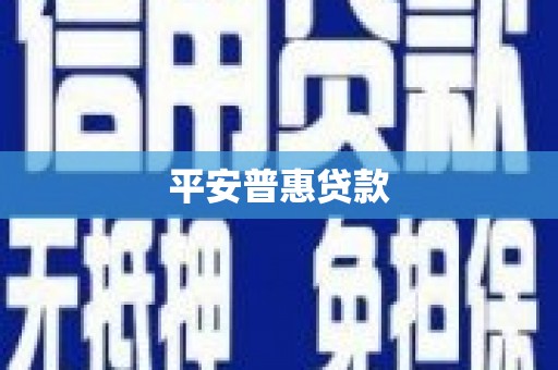 武汉平安普惠贷款