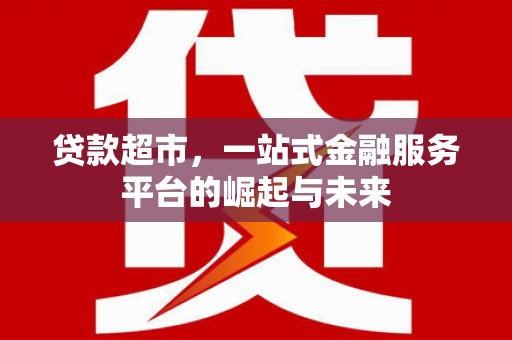武汉贷款超市，一站式金融服务平台的崛起与未来