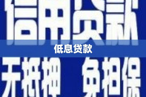 武汉低息贷款