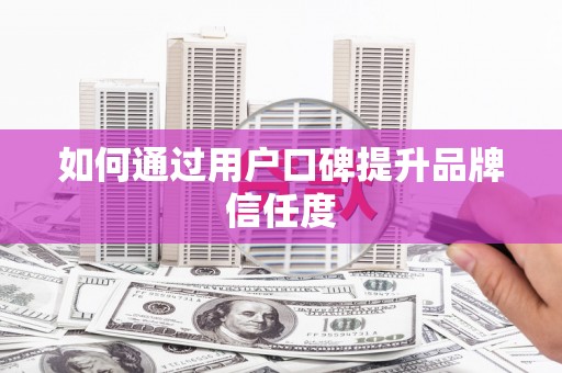 武汉如何通过用户口碑提升品牌信任度