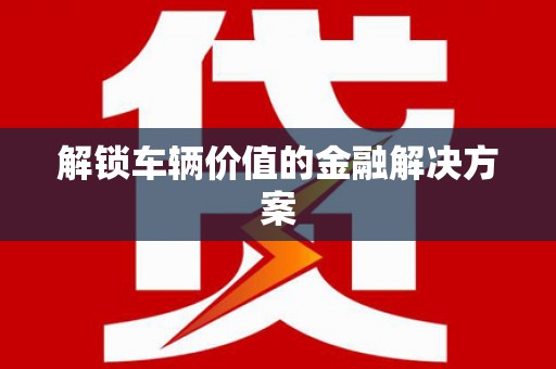 武汉解锁车辆价值的金融解决方案