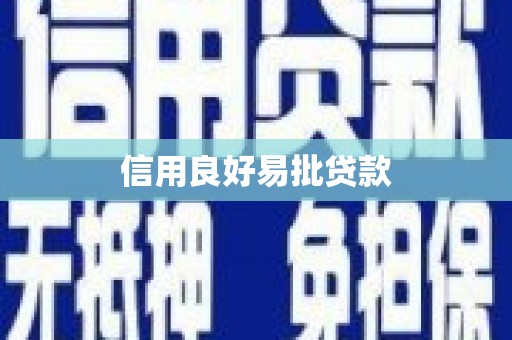 武汉信用良好易批贷款