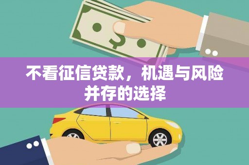 武汉不看征信贷款，机遇与风险并存的选择