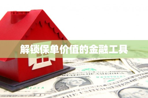 武汉解锁保单价值的金融工具