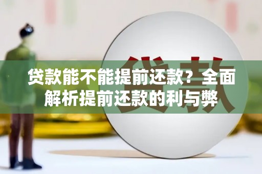 武汉贷款能不能提前还款？全面解析提前还款的利与弊